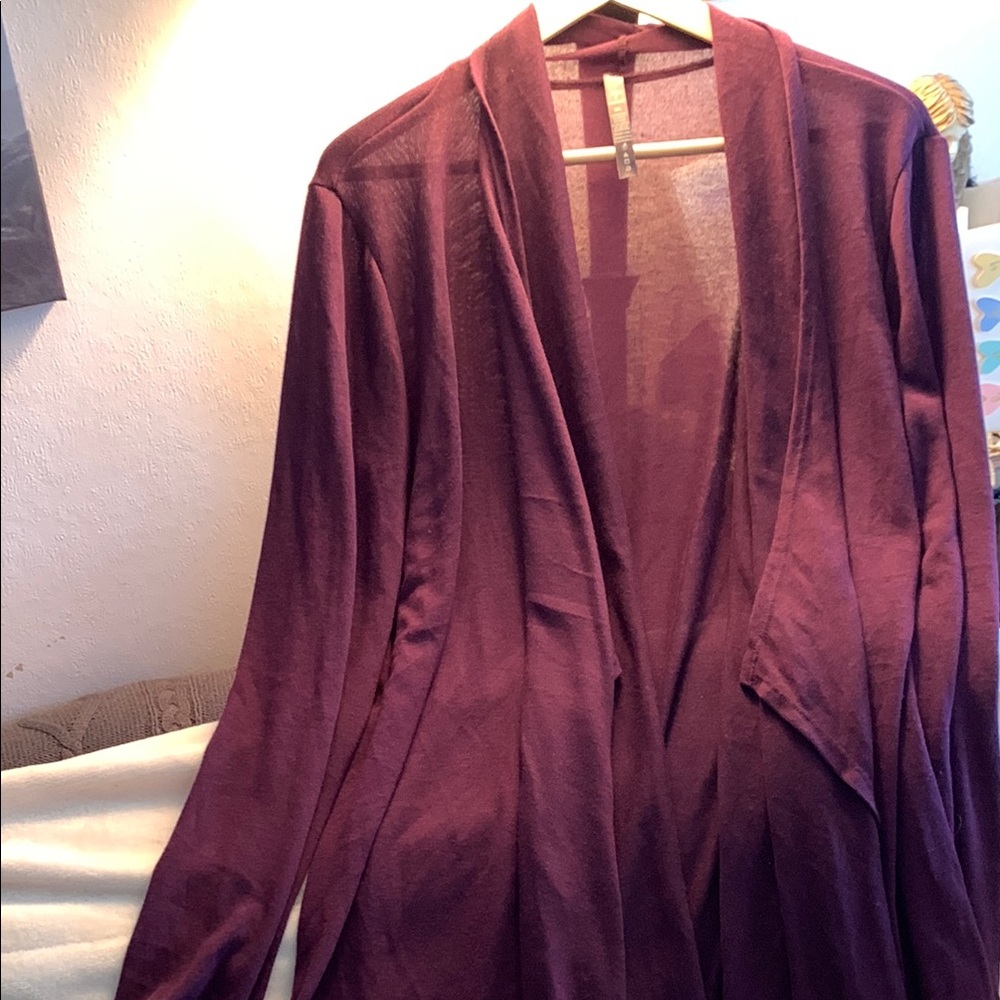Chic Purple Open Cardigan